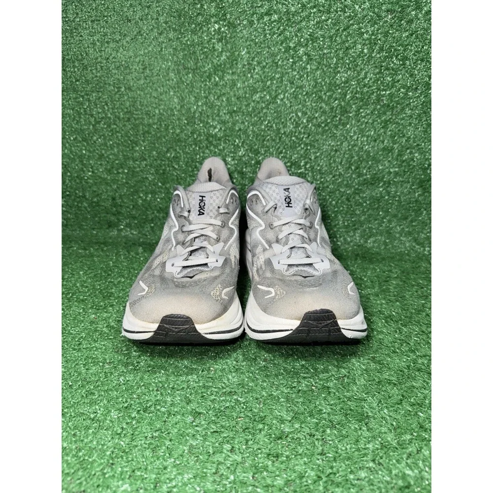 Hoka One One Clifton 10 Men Size 11.5 D Grey Road Running Shoes Comfort Sneakers